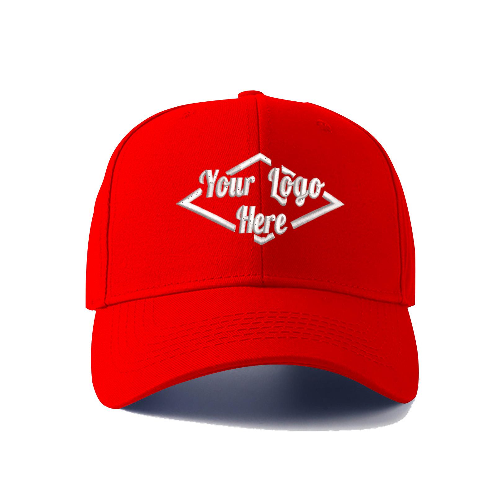 

Custom Embroidered Caps and Hats - Personalized Logo or Text Ideal for Business, Events, Gifts Printing&1 Position красный