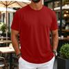 T-shirt da uomo girocollo a maniche corte, sottile, traspirante, elasticizzata, strato base per allenamento fitness