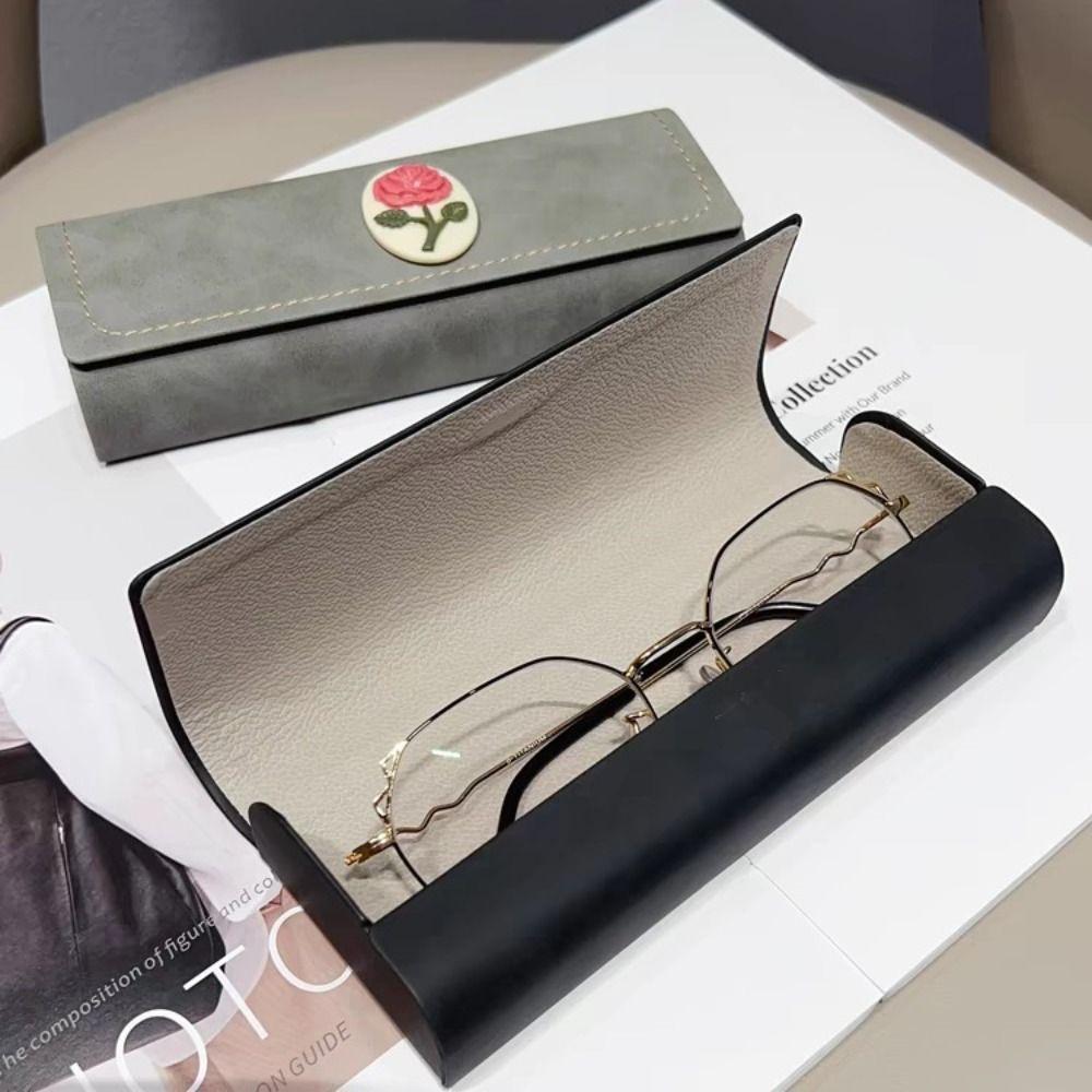 2Pcs Pressure Resistant Glasses Cases Pu Leather Glasses Storage Box Eyeglasses Holder Packing