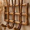 Eco Decx Handcrafted Rattan Wall Hook Organizer with 4 Hooks, Wooden Cane Key Holder for Entryway, Bedroom & Living Room Decor