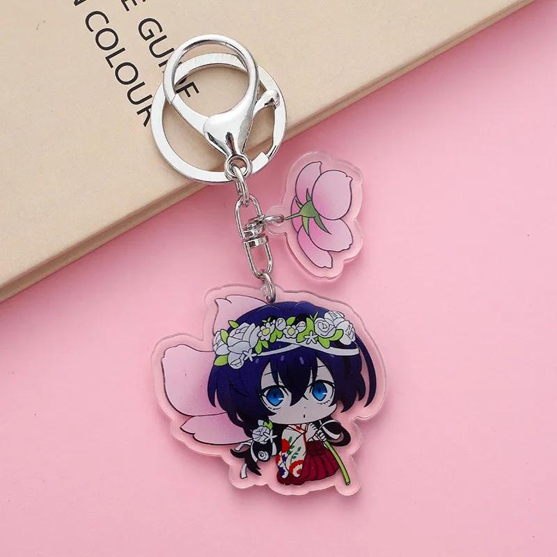 17Pcs Anime Figures Bungo Stray Dogs Acrylic Car Keychain Cute Backpack Pendant Bag Charms Accessories Decoration Holiday Gifts