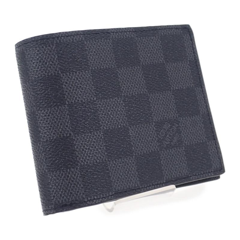 LOUIS VUITTON  N60053 Damier Grafitte Bifold Wallet black mens