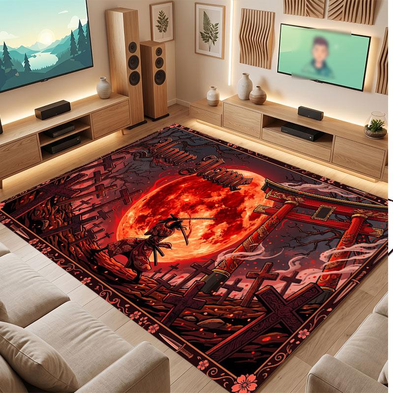 Space Cosmic Theme Crystal Velvet Floor Rug Personalized Custom Name Text Warm Carpet Home Decoration