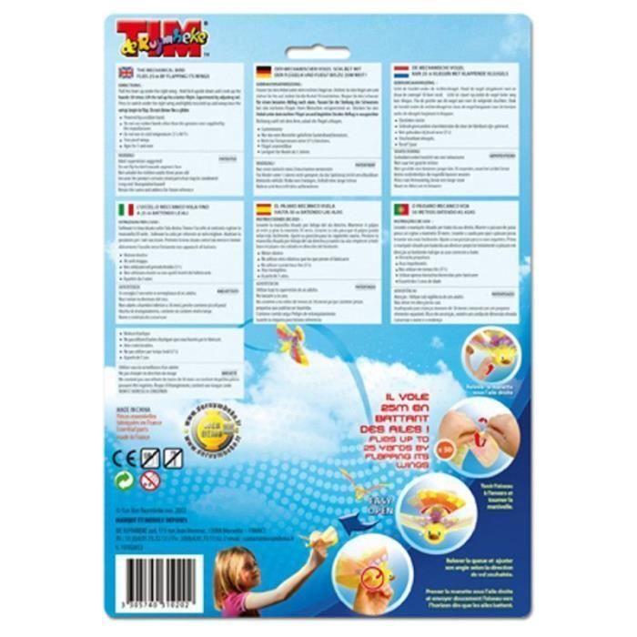 Jouet - CALY - Planeur Vortex - Oiseau multicouleur - 26 cm - A partir de 3 ans