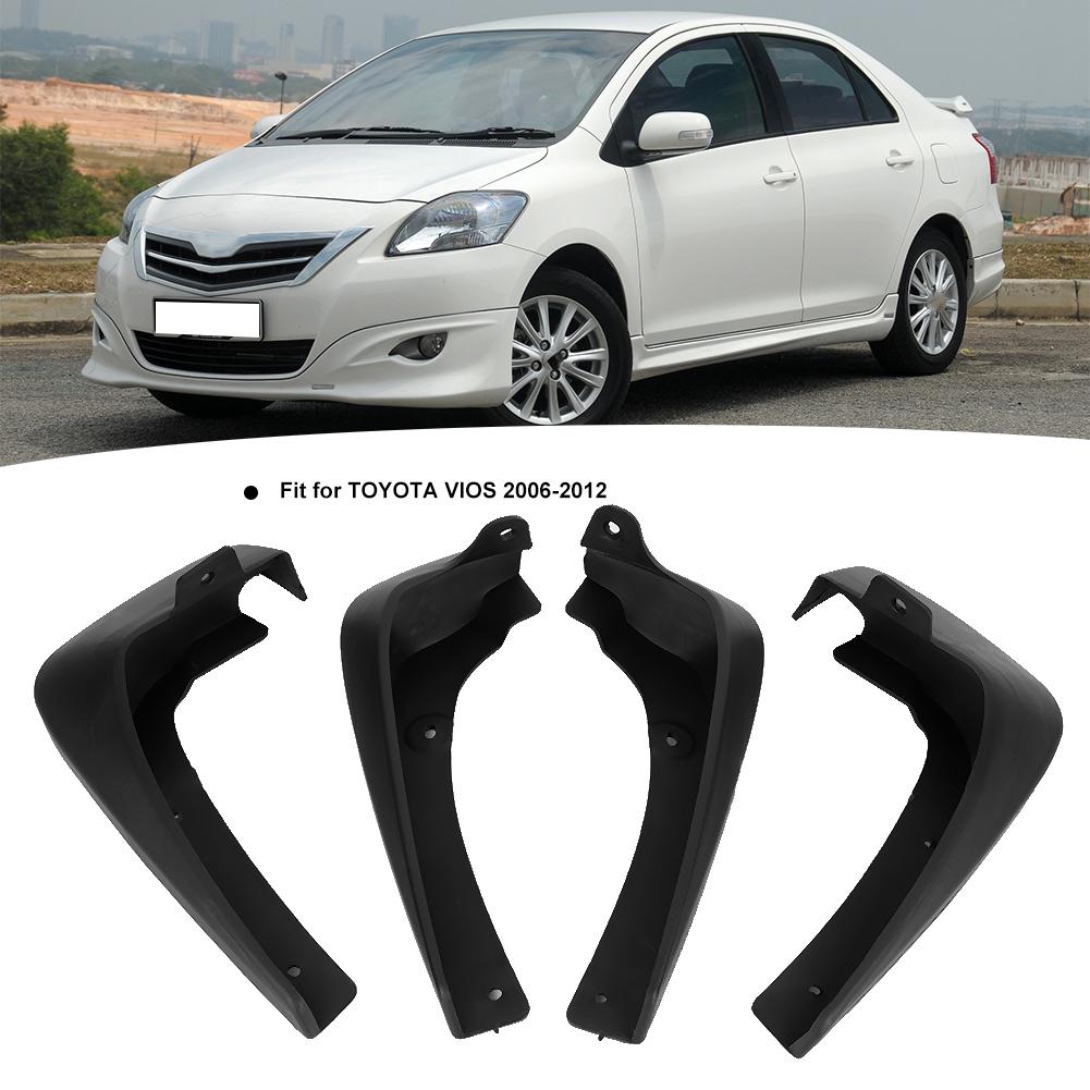 4pcs Plastic Mudguards Car Mud Flaps Fender Protector Fits for TOYOTA VIOS 2006 2012