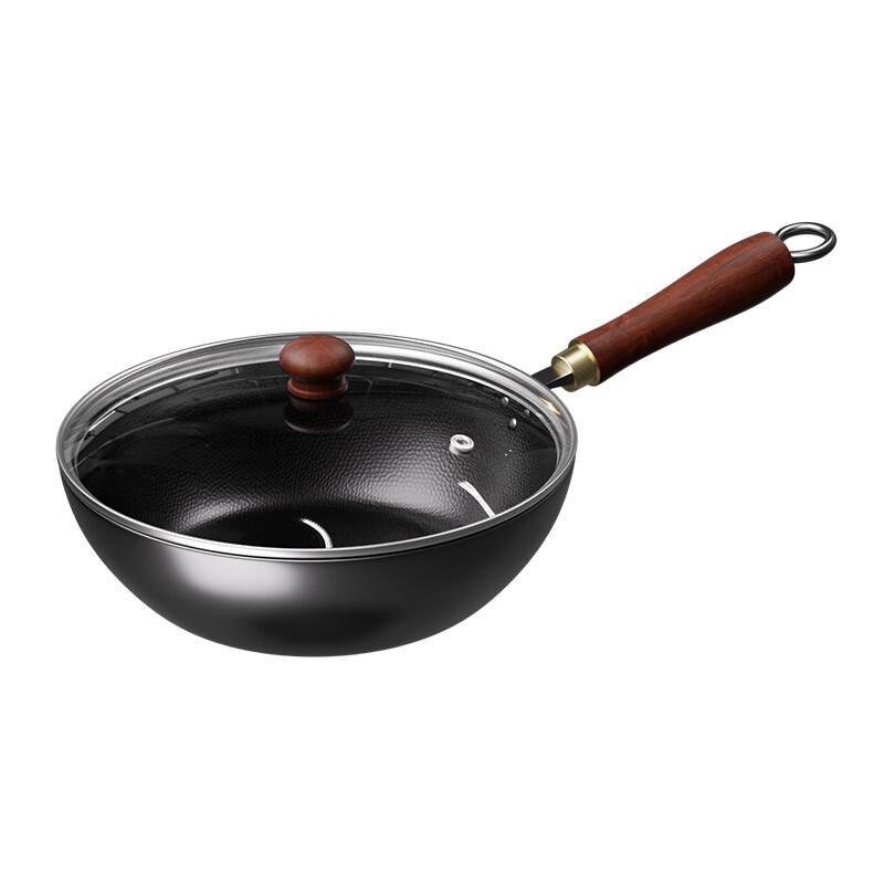 Yingtang Traditional Wrought Iron Wok with Lid