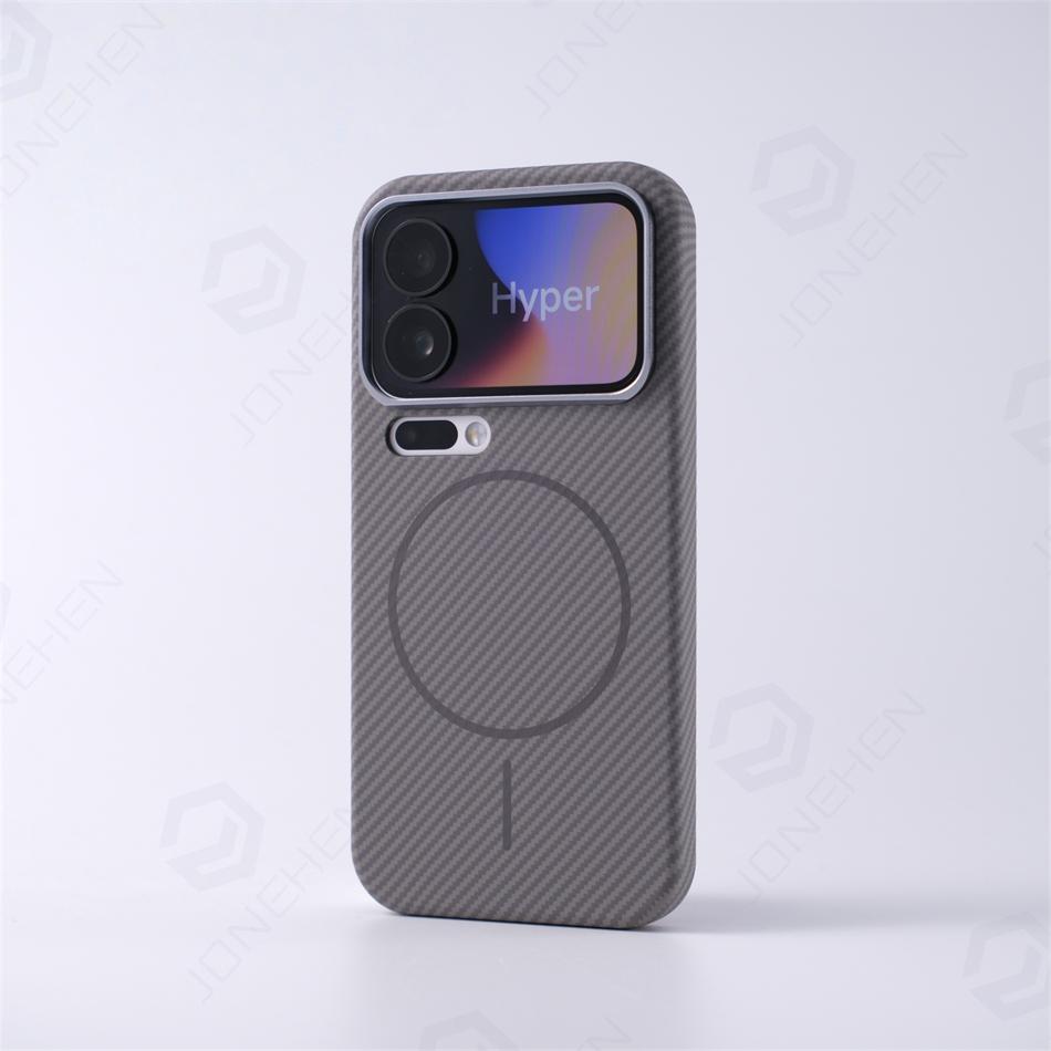 Alloy Lens Frame Carbon Fiber Pattern Magnetic Case For Xiaomi Mi 17 Pro Max 1 Ultra 14 Pro Mi1 Thin Hard PC Cover For