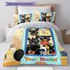 Bing Custom Name Pattern Bedding,Quilt Set Quilt Cover Pillowcase Home Birthday Gift(1 * duvet cover + 2 * pillowcase, without core)