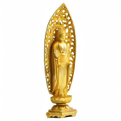 Buddha Statue Shaka Nyorai 15.7cm (gold Plated/24k Gold) Sculptor: Makita Shuun Original Model: "Soto, Rinzai, Tendai" Takaoka Bronzeware
