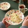 Christmas Ceramic Tableware Cake Dessert Dish Home Party Dinner Snack Plate Breakfast Bowl Easy To Clean Merry Christmas Supplie