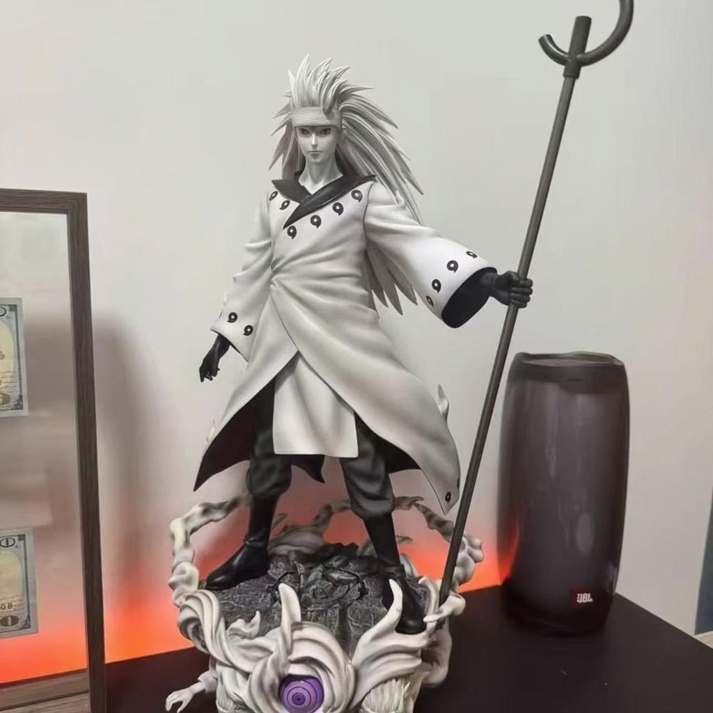 Naruto Rokudō Hashira 42cm/16.53nch spot Naruto and Sasuke PVC ASS Demon ActionGiant wave Staff  Wild Battle Model Toys Gifts