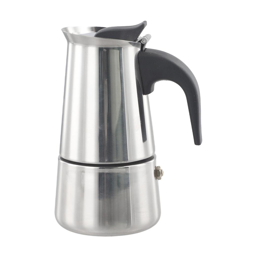 Moka Pot Coffee Maker Crafted from Stainless Steel Perfect for Coffee Enthusiasts Seeking an Elegant Brewing Experience