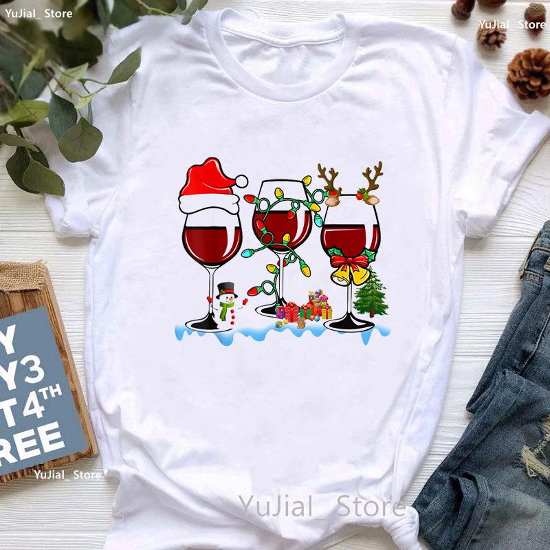 Santa Claus Riding A Dolphin Print Tshirt for Girls White Casual Christmas Gift Tshirt Fashionable Shortsleeved Tshirt Women