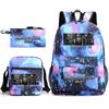 Attack Giant Elementary School Bag Backpack Casual School Bag Three-piece Set