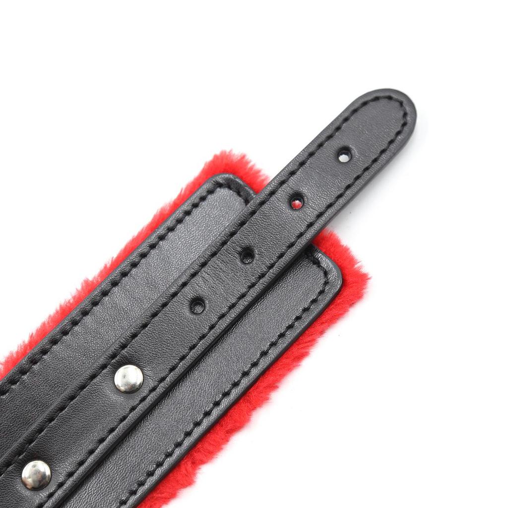 Plüsch-Handfesseln & Fußfesseln Set für Bondage & Bühnenauftritte