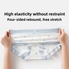 Women's Spring and Summer Print Cotton Antibacterial Extension Crotch Naked Sense Stretchless Briefs