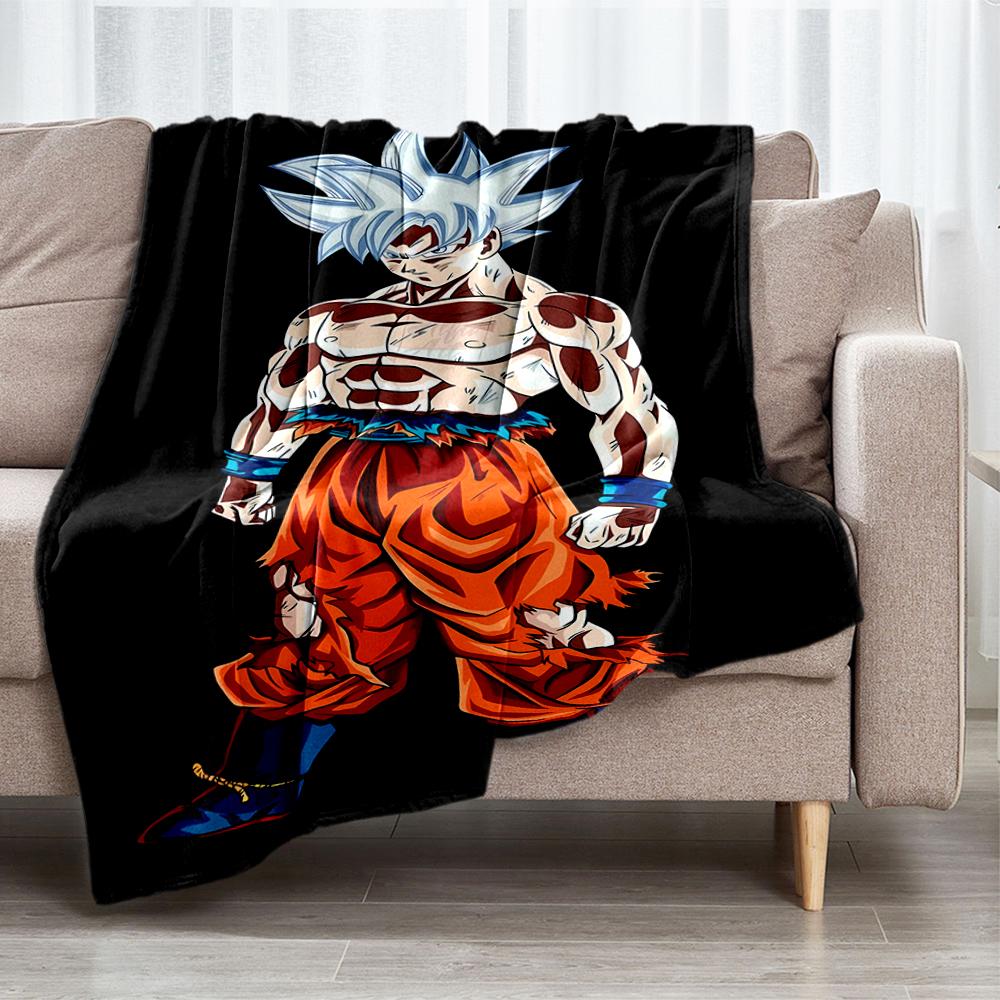 Dragon Ball Theme Printed Blanket - Perfect for Couch, Bed, Travel & Outdoor Use | Machine Washable, Cozy & Durable.