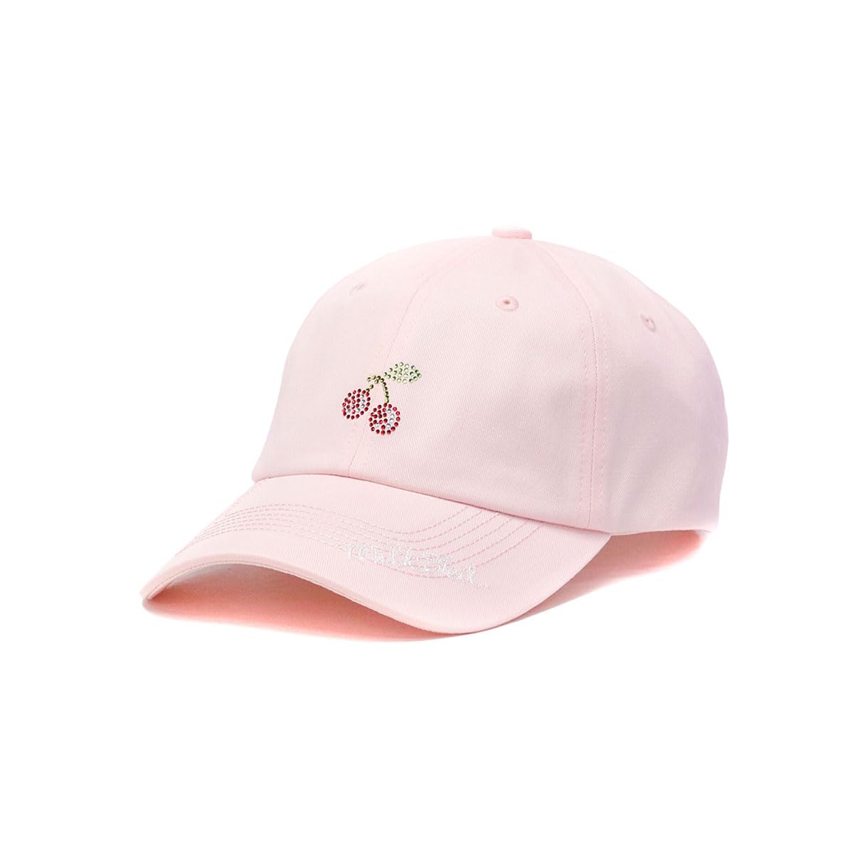 

[Milkfed] RHINESTONE CHERRY CAP for Women, LtPINK