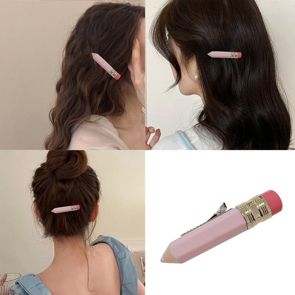 Creative Pencil Shape Hair Clip For Kids Adult Fun And Unique Hairstyle Safe and Nonslip Hair Barrette For Women