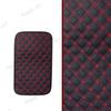 Quilted Embroidery PU Leather Car Armrest Box Cover Pad Center Console Protector