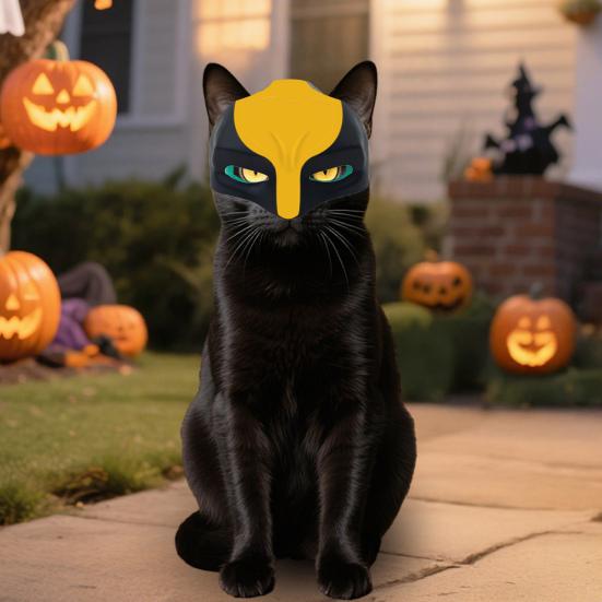 Cat Bat Mask Cats Superhero Cosplay Mask Spider Hero Cat Mask for Halloween Outfit Costume Party Dress-up Photography Prop