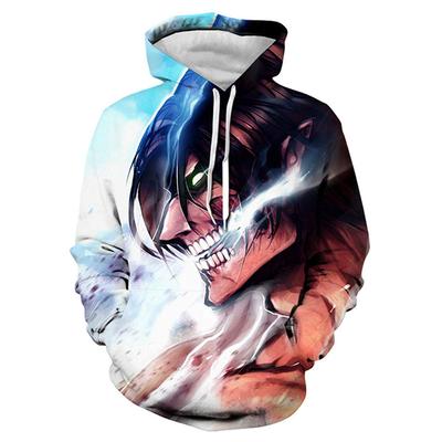 Sweatshirts 3D-bedruckte Anime-Hoodies Attack on Titan Muster Harajuku Alltags-Hoodies Kinder Neuheit Unisex Herbst Winter Pullover