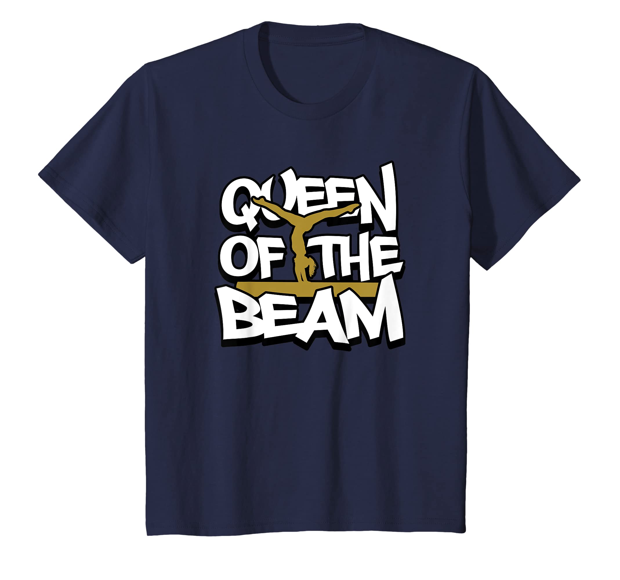 

Kids Queen of the Beam Funny gymnast. T-shirt синий