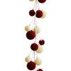 1,8M Weihnachtskugel Kunststoff Beflockt Schnurornament Amerikanischer/Europäischer Stil Tür- & Wandbehang Feiertagsdekoration