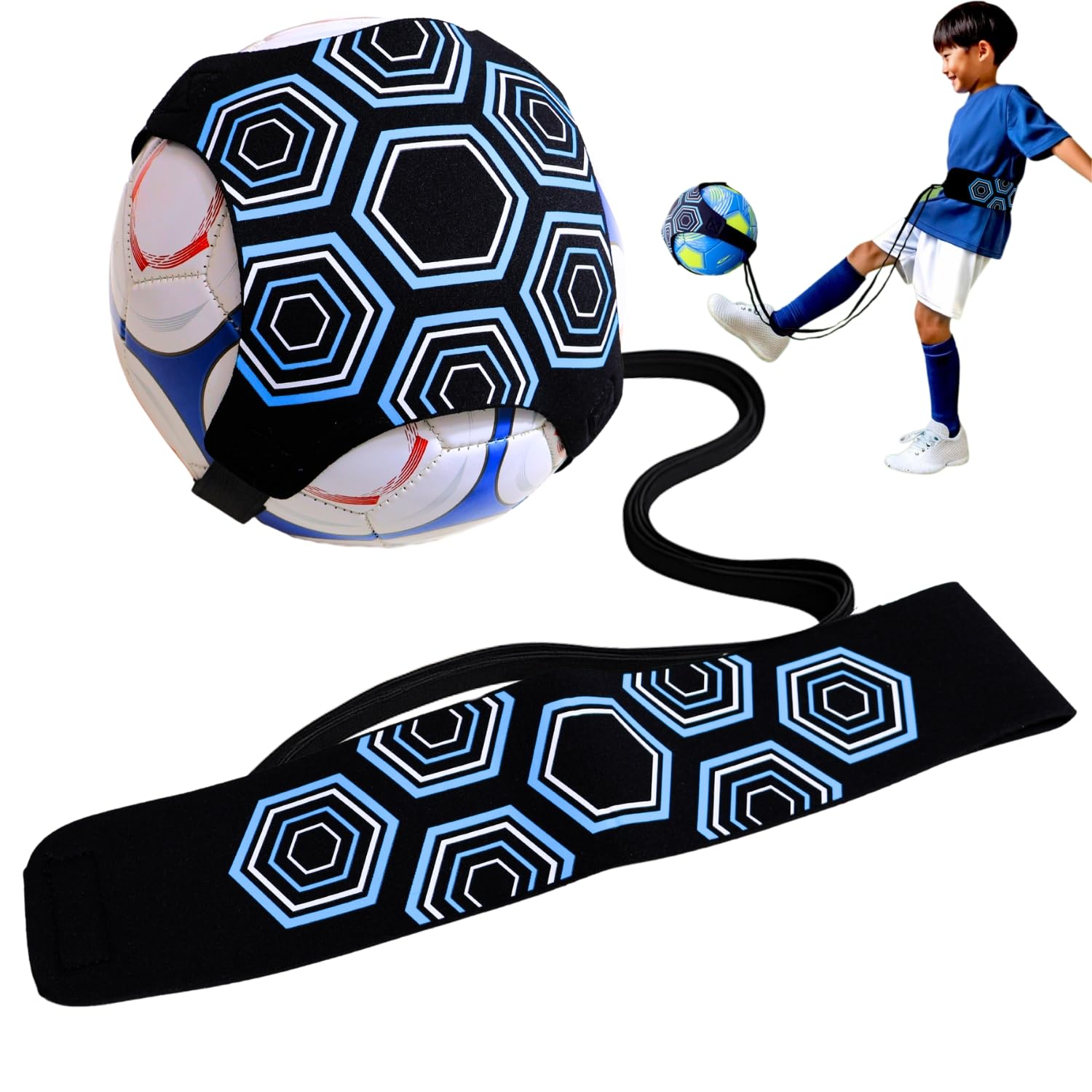 

Okima Soccer Practice Juggling Ball Training Indoor Equipment 3rd 4th 5th Size Black Blue