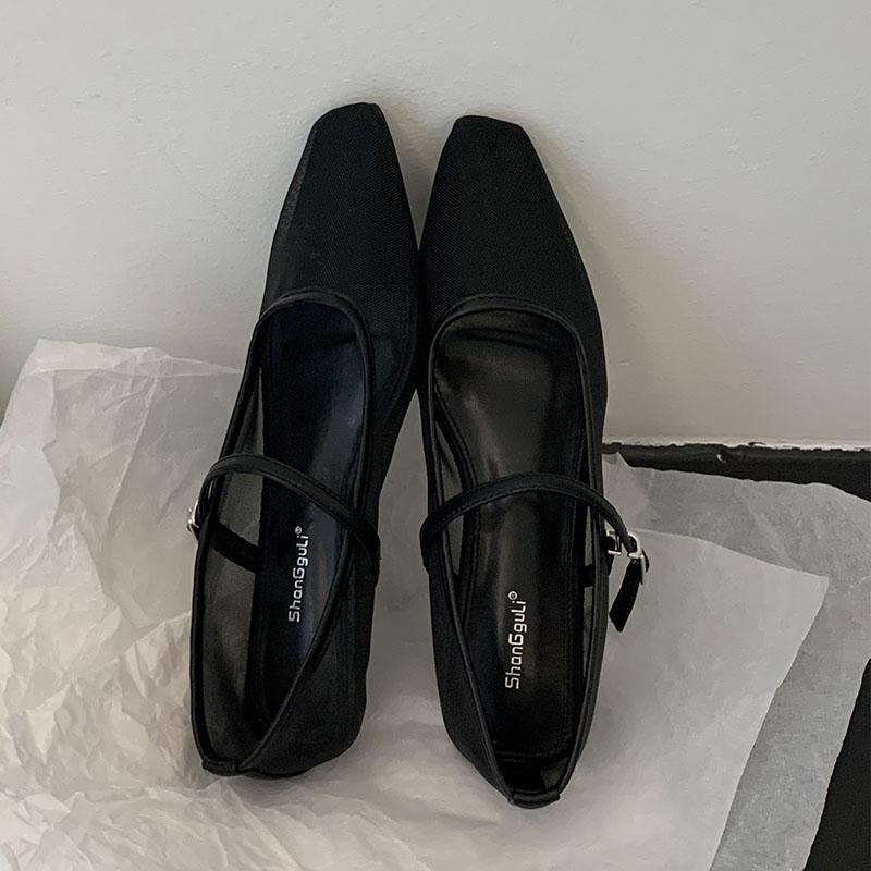 

Мода Мода Сетка Женские Балетки Мэри Джейн Обувь Ремешок с Пряжкой Женская Дышащая Обувь Неглубокие Женские Балетки Обувь Новинка 2025 35 чёрный