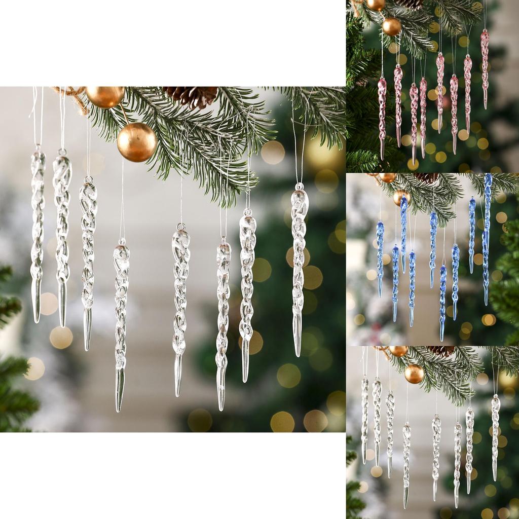 Creative Christmas Acrylic Snowflake Ornaments For Tree Decoration With Transparent And Colored Options