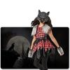 2/3Pcs Wolf Costume Set Wolf Tail Wolf Mask Gloves Set Halloween Christmas Fancy Party Costume Toys Animal Cosplay Props