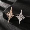 Hochwertige Kristall Strassstern Broschen für Damen und Herren Gold Silber Farbe Corsage Revers Pins Modeschmuck Geschenkei-Remiel