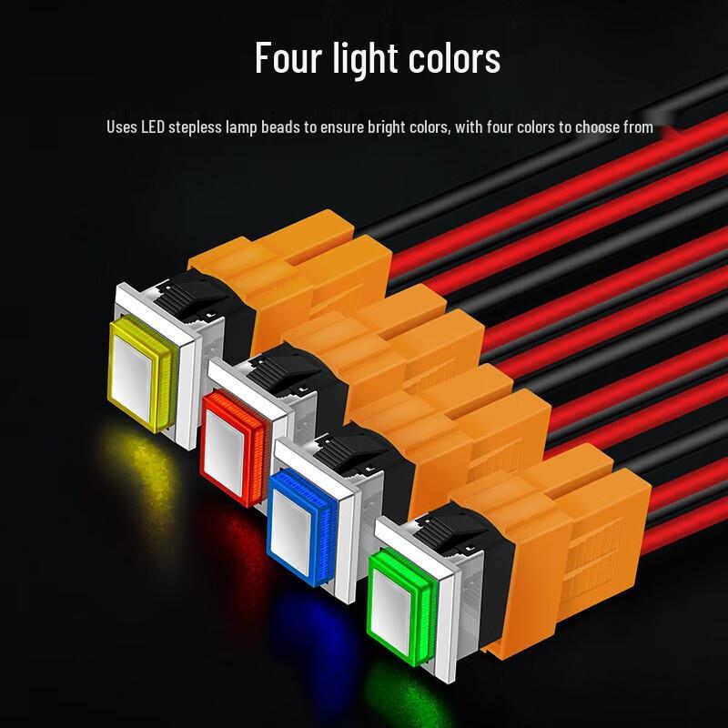 Rectangular Metal Illuminated Push Button Switch