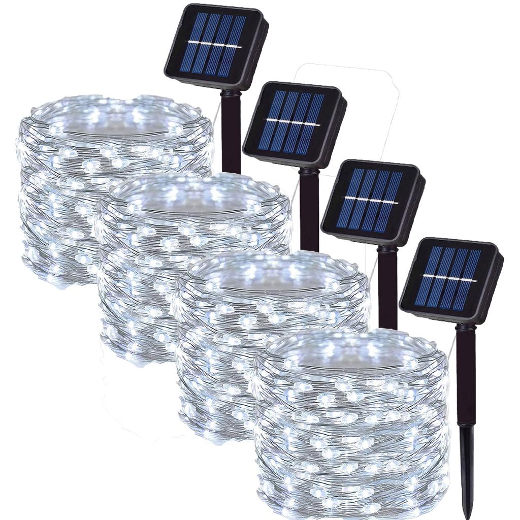 Outdoor Solar String Light LED Fairy Garland Copper Wire Light Garden Yard Party Christmas Decoration Lamp 8 Mode
