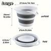 Collapsible Silicone Bucket for Outdoor Use, Travel, and Fishing - Durable, Portable, and Multi-Functional with Secure Lid