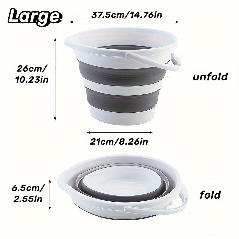 Collapsible Silicone Bucket for Outdoor Use, Travel, and Fishing - Durable, Portable, and Multi-Functional with Secure Lid