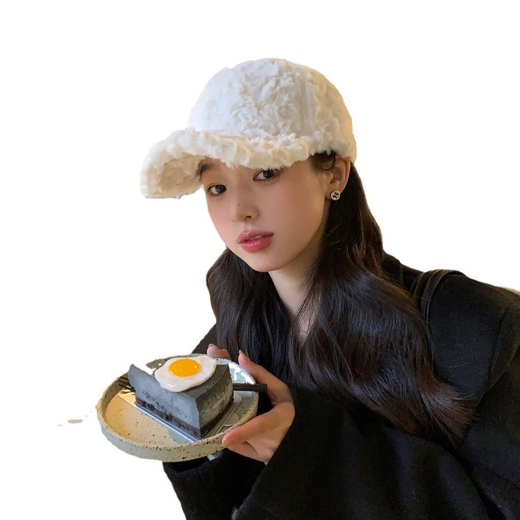 Stylish Winter Baseball Cap For Women Fur Warmth Fashion Multicolors Trend