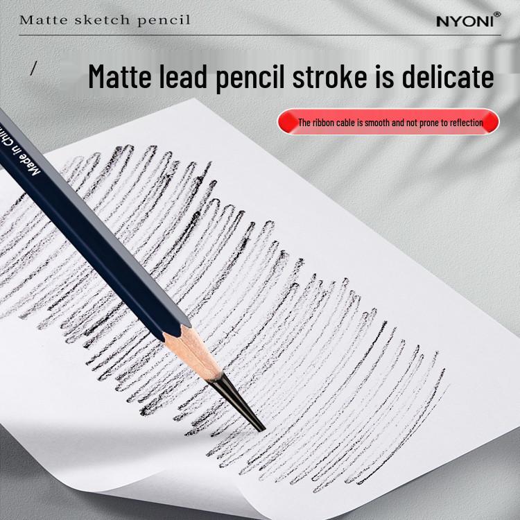 Neoni Matte Sketching & Soft Charcoal Pencils for Art Students with Professional Painting Brushes.