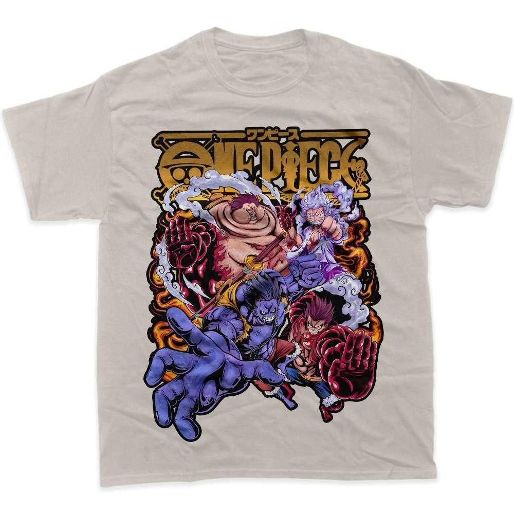 One Piece Anime Luffy Gear5 Print T Shirt Unisex Unisex Cotton Short Sleeve Summer Y2k Graphic Tee Casual Streetwear Oversized Tops