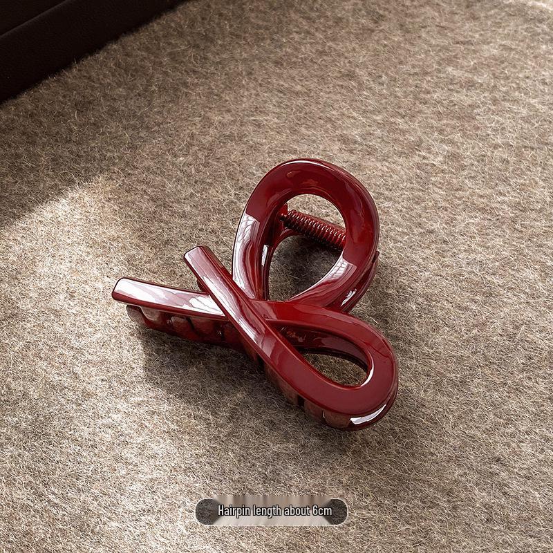 Retro vínová polodlouhá spona do vlasů pro ženy - 2025 Vysoce kvalitní vlasový doplněk