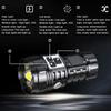 Mini Bright Flashlight Rechargeable Magnetic Clip Small Torch 12 Modes Multi-function Work Light Portable Outdoor Emergency Lamp