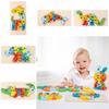Holz 3D Tier Puzzle Spielzeug für Kleinkinder Elefant, Krokodil, Delfin, T-Rex, Giraffe