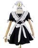 [FULINE] Maid Costume, Sexy Lolita Cosplay Costume with Ribbon, Princess Dress, Gothic Lolita Style, Plus Size, Black, Size S