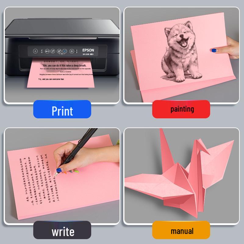 Pink Colored Paper: A4 & A5 Printing, 80g Copy, 70g Craft, A3 Printing, Table Cards