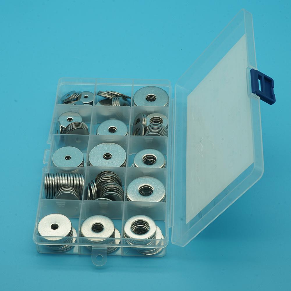 304 Stainless Steel Washer/Gasket Set, M3-M12, 15 Sizes
