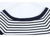 Women's Striped One-Shoulder Short-Sleeve Knit Top - Sexy Backless Ice Silk T-Shirt