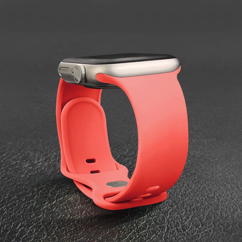 Sport Silicone Strap For Apple Watch Bands 44mm 46mm 42mm 45mm 41mm 49 40mm Correa Bracelet iWatch series 10 11 9 8 7 ultra 3 SE