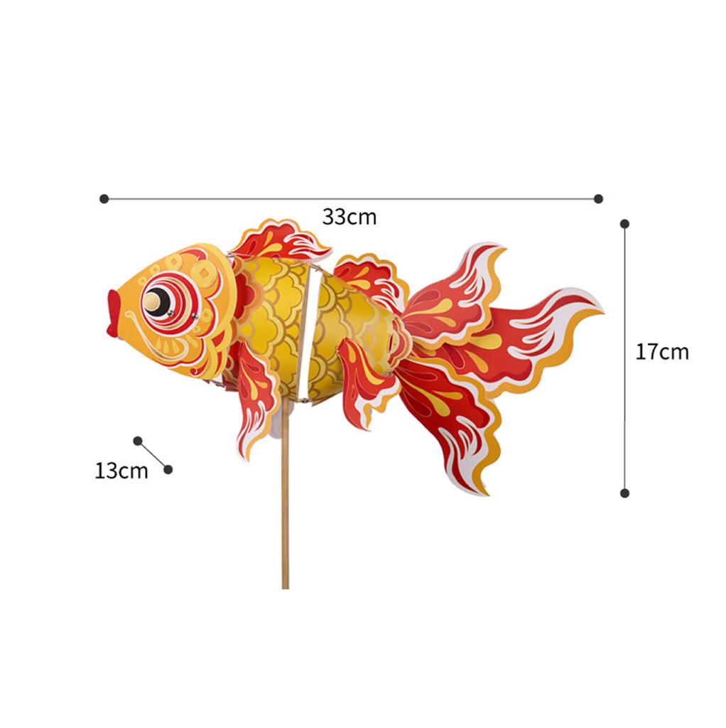 Goldfish Lantern Diy Kit Set 1 Festival Koi Light Material Chinese For Children Handcrafts Pendant Mens Fish Bag Gift Mid-Autumn