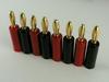 MG-MART Banana 24K Gold Red Set of 8 Plugs, Plated, Solderless, & Black,